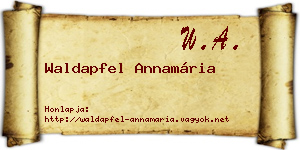 Waldapfel Annamária névjegykártya