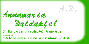 annamaria waldapfel business card
